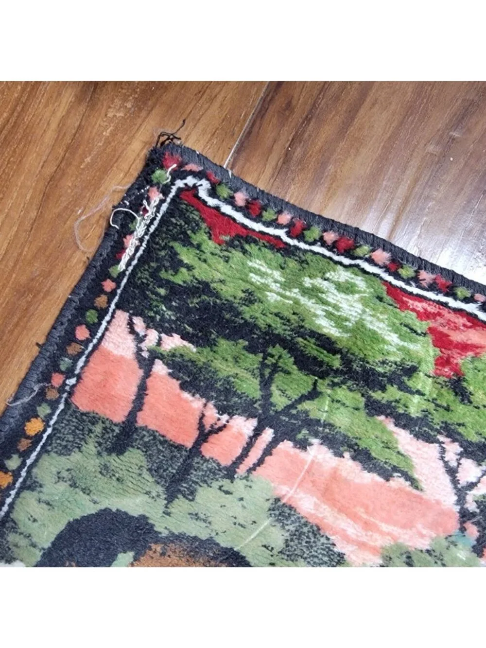 Vintage Horses Velvet Tapestry Wall Art With Grazing Scene